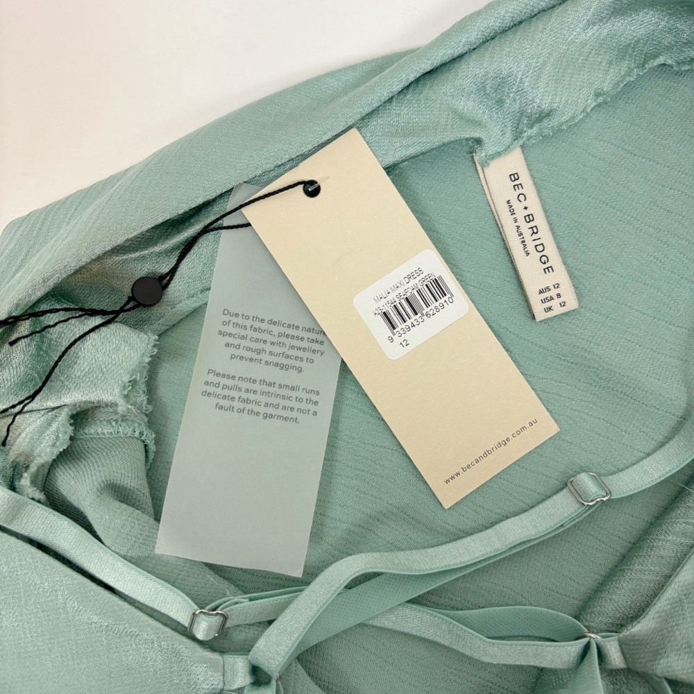 Bec + Bridge Malia Maxi Dress in Seafoam Green Size 8 - Picture 8 of 12